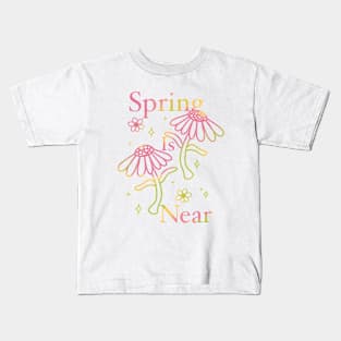 Cute batik flower spring design Kids T-Shirt